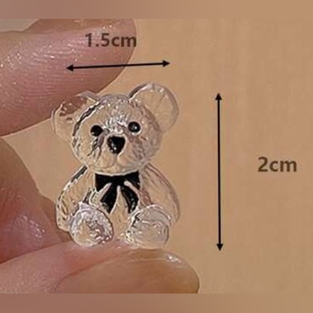 Teddy bear earrings - Picture 2 of 2